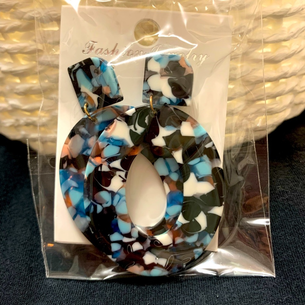 Multicolored, never worn earrings